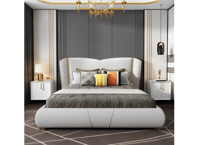 Łóżko Podkładka Design Luksusowe podwójne łóżko hotelowe Sleep Pokój Drewno Meble